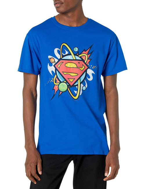 DC Comics Superman Planet Logo Basic Solid Tee Royal