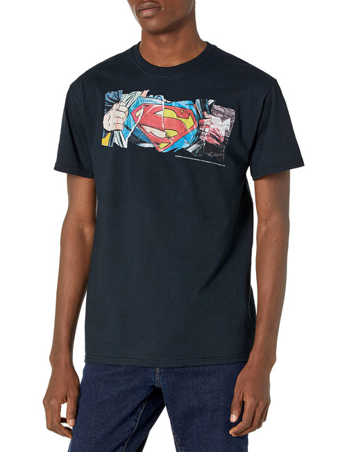 DC Comics Superman Paper Logo Basic Solid Tee Black