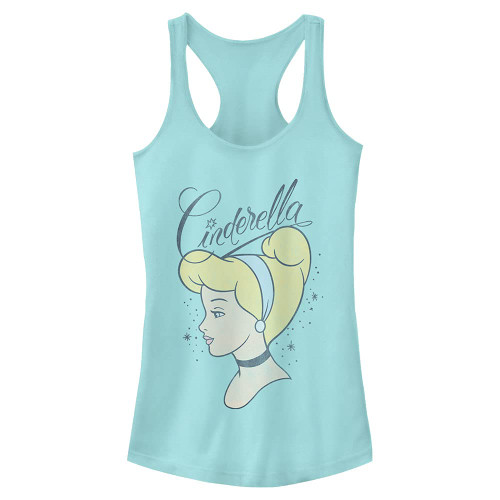 Disney Junior's Princess Simple Cinders Slim Fit, Scoop Hem Racerback Tank, Cancun, XX-Large Disney Junior's Princess Simple Cinders Slim Fit, Scoop Hem Racerback Tank, Cancun, XX-Large