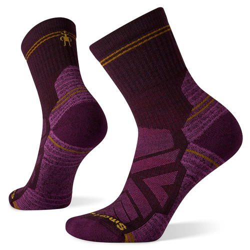 Smartwool Women's Hike Light Cushion Mid Crew Socks, Bordeaux, Small