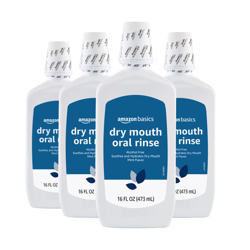 Amazon Basics Dry Mouth Oral Rinse, Alcohol Free, Mint, 16 Fluid Ounces, 4-Pack (Previously Solimo) Amazon Basics Dry Mouth Oral Rinse, Alcohol Free, Mint, 16 Fluid Ounces, 4-Pack (Previously Solimo)