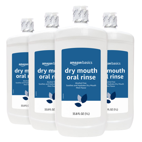 Amazon Basics Dry Mouth Oral Rinse, Alcohol Free, Mint, 1 Liter, 33.8 Fluid Ounces, 4-Pack (Previously Solimo) Amazon Basics Dry Mouth Oral Rinse, Alcohol Free, Mint, 1 Liter, 33.8 Fluid Ounces, 4-Pack (Previously Solimo)