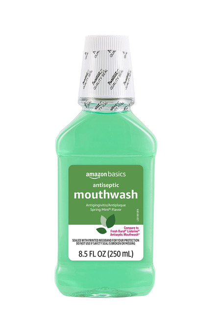 Amazon Basics Antiseptic Mouthwash, Mint, 8.5 Fluid Ounces, 1-Pack (Previously Solimo) Amazon Basics Antiseptic Mouthwash, Mint, 8.5 Fluid Ounces, 1-Pack (Previously Solimo)