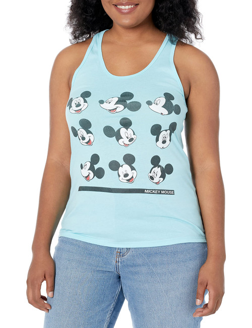 Disney Junior's Characters Mickey Expressions Slim Fit, Scoop Hem Racerback Tank, Cancun, Large Disney Junior's Characters Mickey Expressions Slim Fit, Scoop Hem Racerback Tank, Cancun, Large