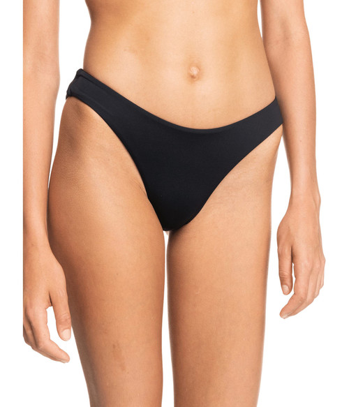 Roxy womens Classics Solid Beach Classics Regular High Leg Bikini Bottom, Anthracite 22, Small US
