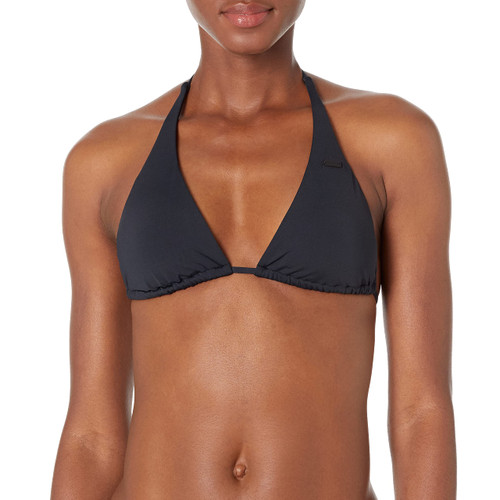 Roxy womens Solid Beach Classics Tiki Elongat Bikini Top, Anthracite, XX-Large US