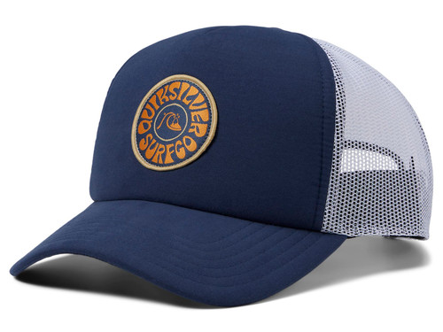 Quiksilver Men's Breeze Blocked Snapback Trucker Hat, Navy Blazer, One Size