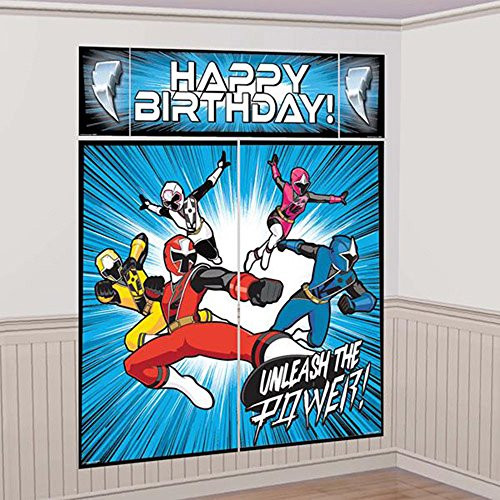 Ninja Power Rangers Steel' Wall Poster Decorating Kit (5pc)