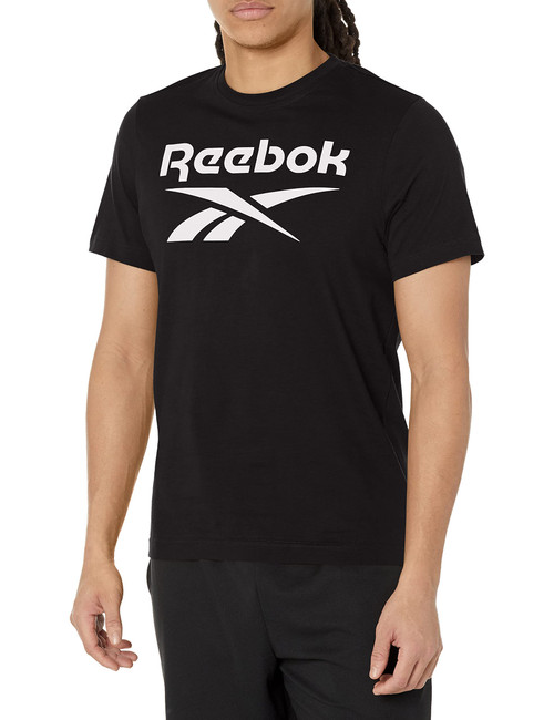 Reebok Men's Standard Big Logo Tee, Black, Small