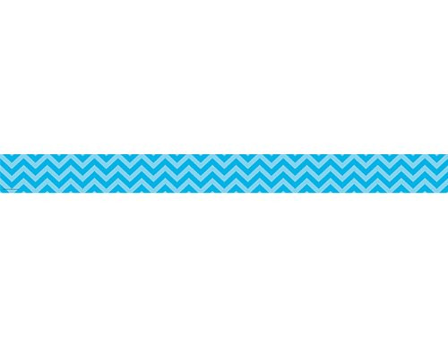 Teacher Created Resources 5508 Aqua Chevron Straight Border Trim