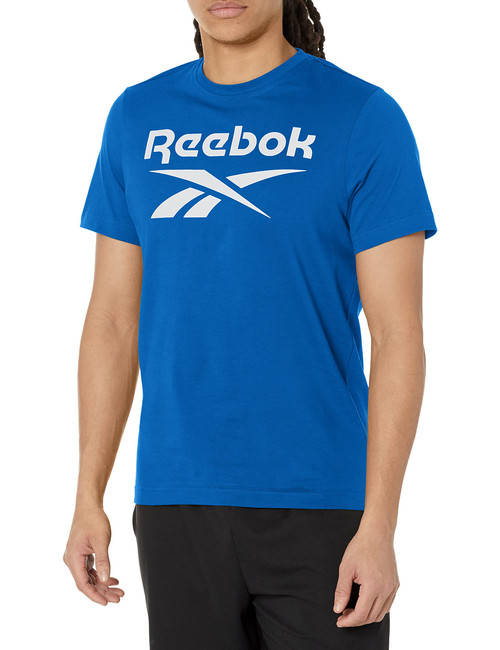 Reebok Men's Standard Big Tee, Vector Blue/White Logo, Medium