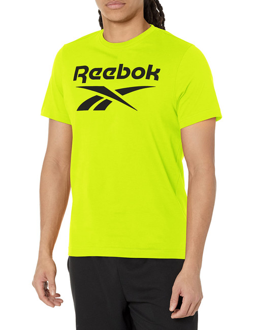 Reebok Men's Standard Big Logo Tee, Acid Yellow, Medium