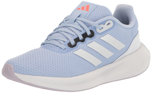 adidas Women's Run Falcon 3.0 Sneaker, Blue Dawn/Zero Metallic/Silver Dawn, 7