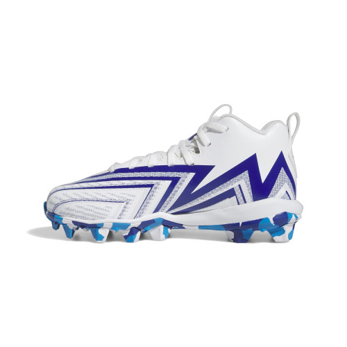 adidas Freak Spark 23 Football Shoe, White/Team Royal Blue/Solar Blue, 4.5 US Unisex Big Kid