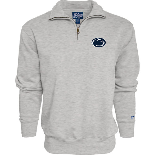 Blue 84 Men's Penn State Nittany Lions Quarter Zip Sweatshirt Icon Grey, Grey, Medium