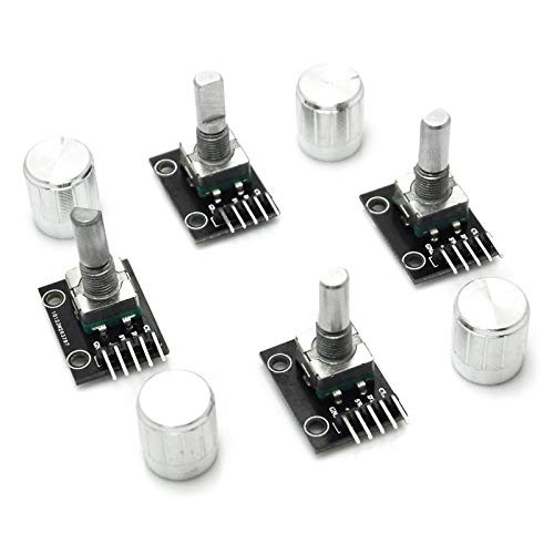 Gikfun KY-040 Rotary Encoder Module Brick Sensor Board with Knob Cap DIY Kit for Arduino (Pack of 4pcs) EK1111x4