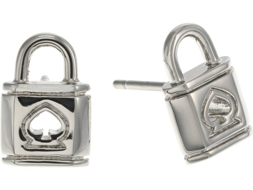 Kate Spade New York Lock and Spade Studs Earrings Silver One Size