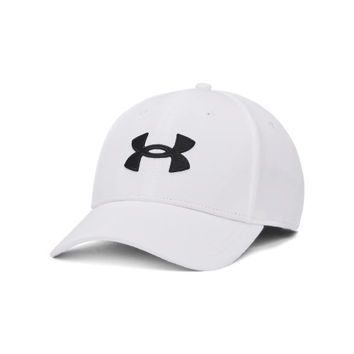 Under Armour mens Blitzing Cap Stretch Fit Hat, (100) White Black, Large-X-Large