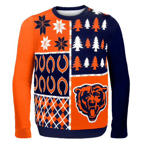 FOCO Men's NFL Busy Block Ugly Sweater, Team Color, 9-500