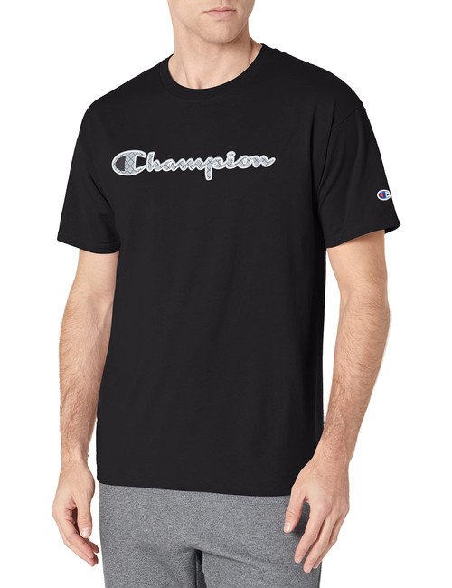 Champion Men's T-Shirt, Men's Crewneck Cotton Tee, Men's Mid-Weight T-Shirt