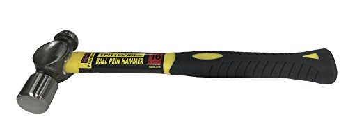 K-T Industries Ball Pein TPR Handle Hammer, 16-Ounce