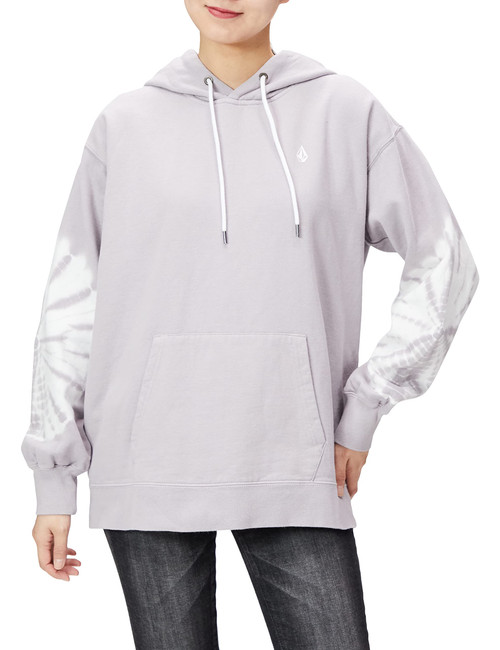 Volcom Women's Costus Pollover Baselayer Hooded Fleece Snow Sweatshirt, Amethyst Smoke S3, XX-Large