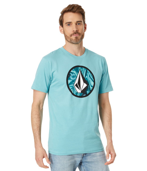 Volcom Men's Regular Crisp Stone Short Sleeve Tee, Coastal Blue, XX-Large