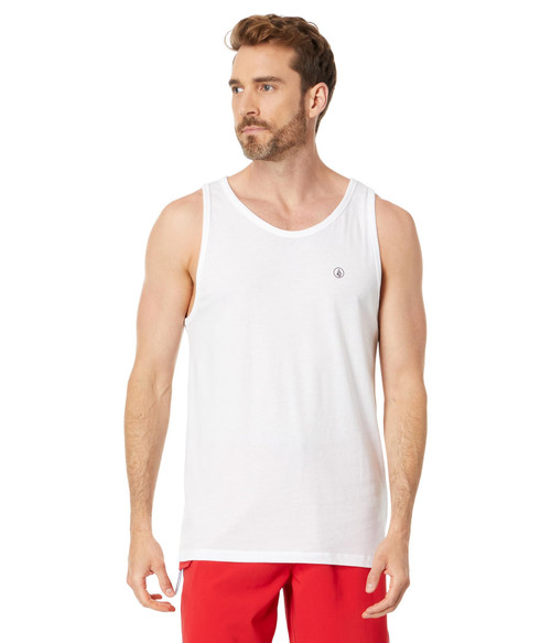 Volcom Men's Solid Heather Tank, White-New, Medium