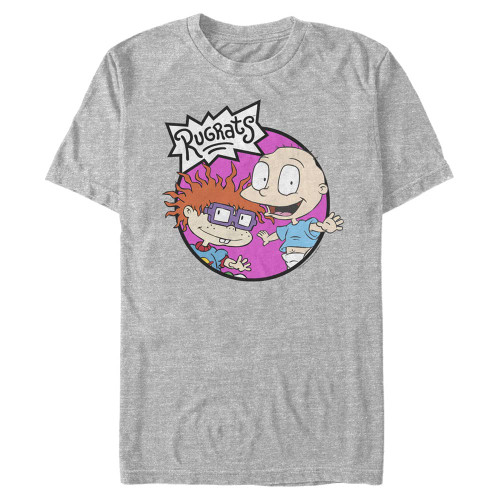 Nickelodeon Big & Tall Rugrats Men's Tops Short Sleeve Tee Shirt, Athletic Heather, 3X-Large