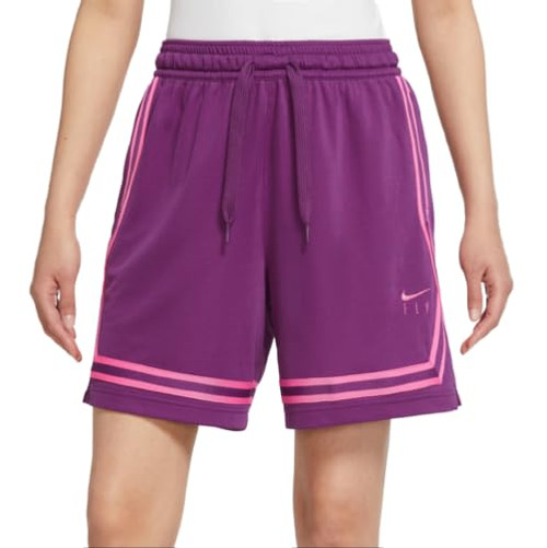 Nike Dri-FIT Fly Crossover Women's Basketball Shorts (as1, Alpha, xx_l, Regular, Regular, Pinksicle/Viotech)