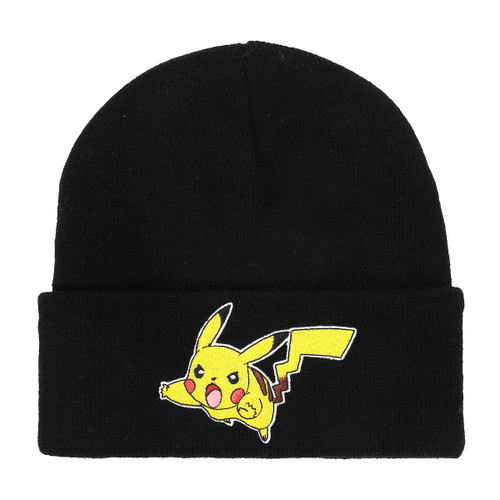 Bioworld Pokemon Pikachu Black Cuff Beanie Bioworld Pokemon Pikachu Black Cuff Beanie