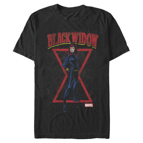 Marvel Big & Tall Classic Black Web Men's Tops Short Sleeve Tee Shirt, 4X-Large
