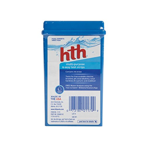 hth Pool Test Kit 6-Way Test Strips (1174)