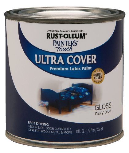 Rust-Oleum 1922730 Painters Touch Latex, Half Pint, Navy Blue
