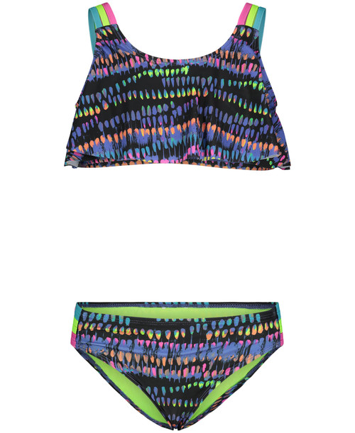 Under Armour Girls' Two-Piece Bikini Set, Black Watercolor
