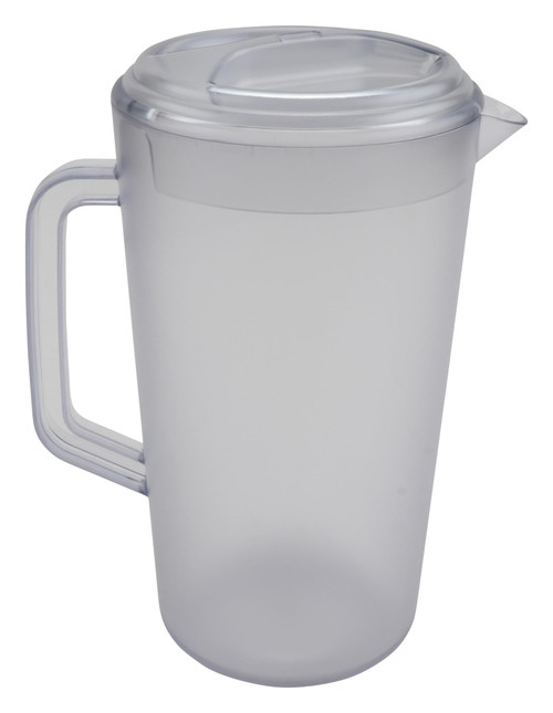 G.E.T. Heavy-Duty 1 Gallon Plastic Pitcher with Lid, Clear, BPA Free