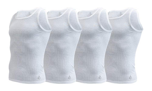 Volcom Mens Cotton Stretch Tank Top Undershirts A Shirts (White, Medium)