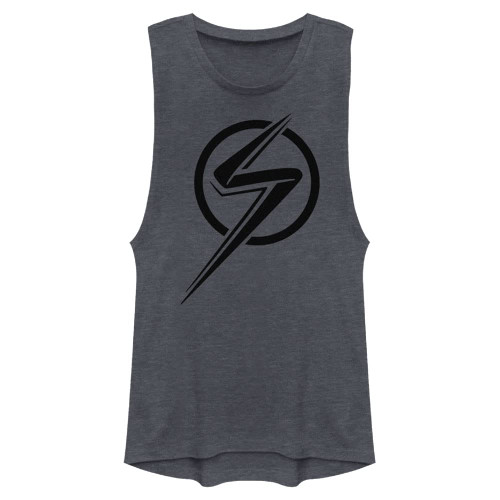 Marvel Ms Single Color Women's Muscle Tank, Denim Blue Heather, XX-Large