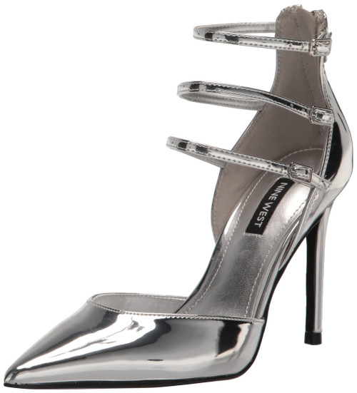 Nine West Women's FRANN Pump, Silver 040, 5.5