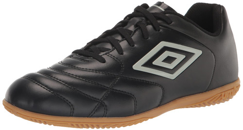 Umbro Men's Classico XI IC Indoor Soccer Shoe, Black/Gray, 13