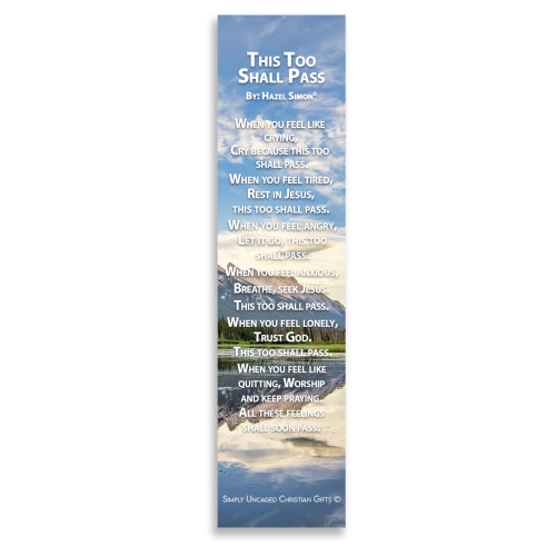 This Too Shall Pass Christian Bookmarks, Christian Bookmark, Page Marker Divider, Christian Gifts for Sympathy, Loss, Grief, Sorry for Your Loss (Pack of 8)