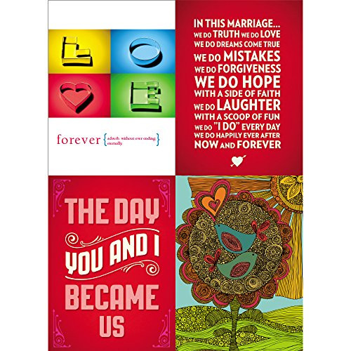 Tree-Free Greetings Colors of Love Anniversary Card Assortment, 5 x 7 Inches, 8 Cards and Envelopes per Set (GA31459)
