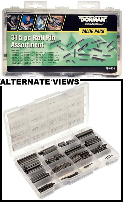 APDTY 800841 Roll Pin Value Pack- 30 Sku's- 315 Pieces