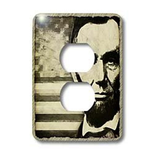 3dRose lsp_52683_6 President Abraham Lincoln with American flag in sepia tone colors-2 Plug Outlet Cover 3dRose lsp_52683_6 President Abraham Lincoln with American flag in sepia tone colors-2 Plug Outlet Cover