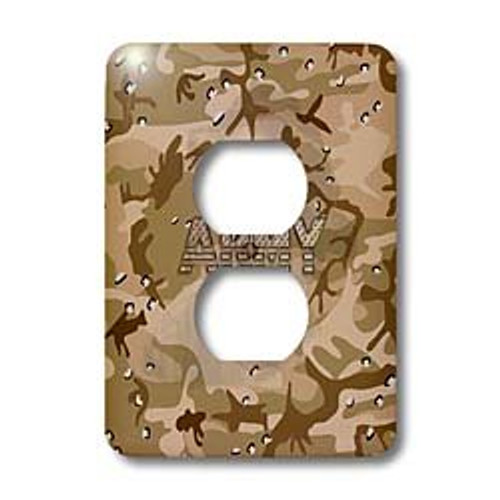 3dRose Lsp_130690_6 Desert Gulf War Camouflage with Flag Font - Army 2 Plug Outlet Cover 3dRose Lsp_130690_6 Desert Gulf War Camouflage with Flag Font - Army 2 Plug Outlet Cover