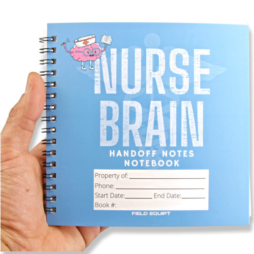 Field Equipt Nursing Report Sheets Notebook, Nursing Notepad, 2 Pack Nurse Report Sheet Notebook, Mini Pocket Notebook for Nurses, Total of 200 Nurse Brain sheets