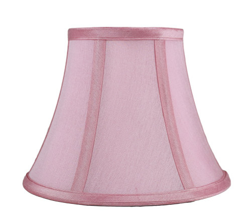 Urbanest Softback Bell Lampshade, Faux Silk, 5-inch by 9-inch by 7-inch, Pink, Spider-Fitter