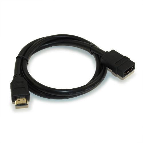 MyCableMart 1.5ft HIGH-Speed HDMI w/Ethernet 28 AWG Extension (M/F) Cable,Gold Plated