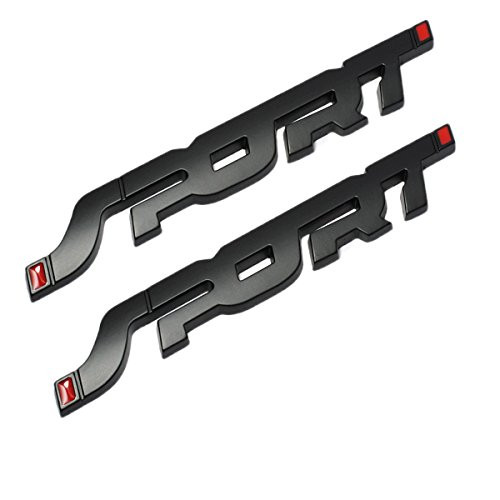 TK-KLZ 2Pcs 3D Metal SPORT Premium Car Side Fender Rear Trunk Emblem Badge Decals for JEEP BMW Dodge Mercedes Benz Chrysler Toyota Honda Nissan Kia Hyundai Chevrolet Ford (Black.) TK-KLZ 2Pcs 3D Metal SPORT Premium Car Side Fender Rear Trunk Emblem Badge Decals for JEEP BMW Dodge Mercedes Benz Chrysler Toyota Honda Nissan Kia Hyundai Chevrolet Ford (Black.)