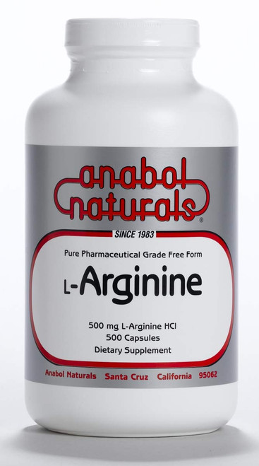 Anabol Naturals L-Arginine 500 mg, 500 Capsules